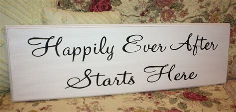 Happily Ever After Starts Here Your Color Choice Hand Painted