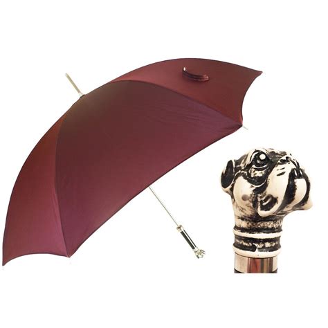 Pasotti Ombrelli Men's Bordeaux Umbrella - Bulldog Handle | Umbrella, Fancy umbrella, Red umbrella