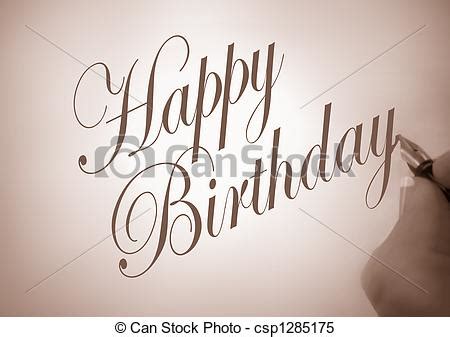 Learning lowercase letters when writing in cursive is a huge step to becoming a cursive master. Stock Illustrations of callligraphy happy birthday ...