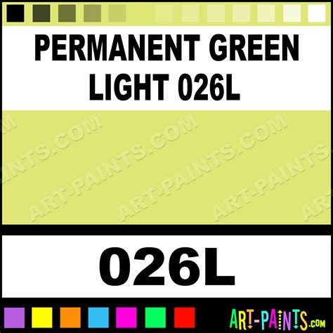 Permanent Green Light 026l Soft Form Pastel Paints 026l Permanent