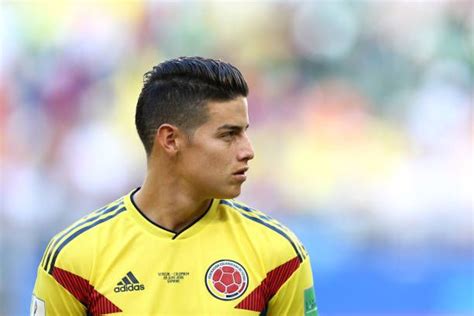 James Rodriguez Of Colombia Lines Up Prior To The 2018 Fifa World Cup
