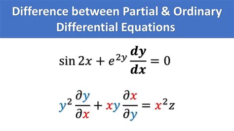 Partial Differential Equations And Ordinary Differential Equation