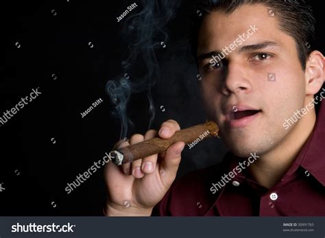 Man Smoking Cigar Stock Photo 30991765 Shutterstock