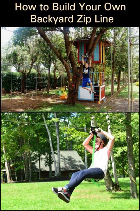 This week he decided he wanted to make a zip line in our backyard for our kids! How to Build Your Own Backyard Zip Line (With images) | Zip line backyard, Backyard adventure ...
