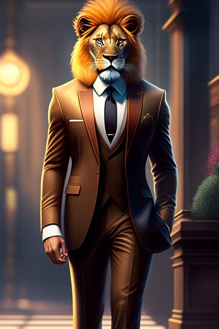 download ai generated lion man royalty free stock illustration image pixabay