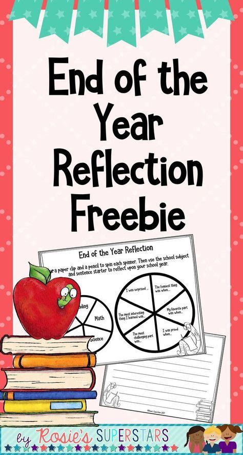 End Of The Year Reflection Activity ~ Freebie Reflection Paper