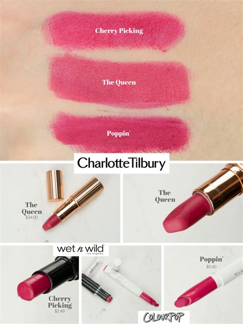 Charlotte Tilbury The Queen Matte Revolution Lipstick Dupes All In