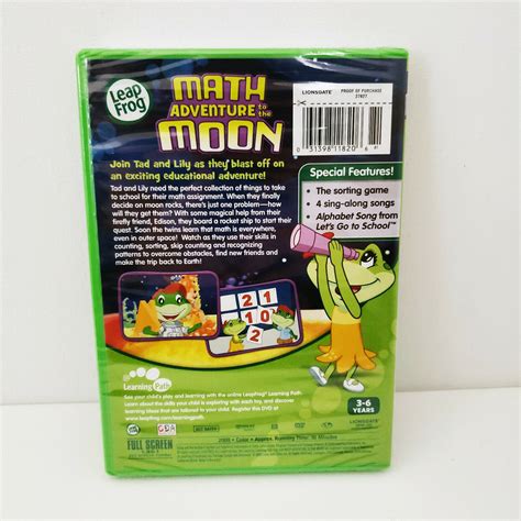 Leapfrog Math Adventure To The Moon Dvd And 50 Similar Items