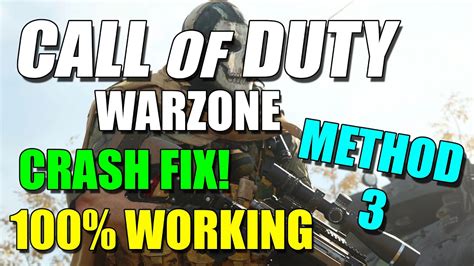 Call Of Duty Warzone Crash Fix 100 Working Method 3 Youtube