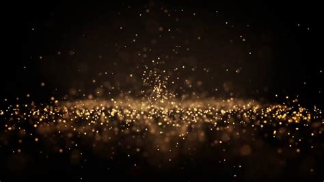 Golden Glittery Particles Dust Abstract Particle Animation