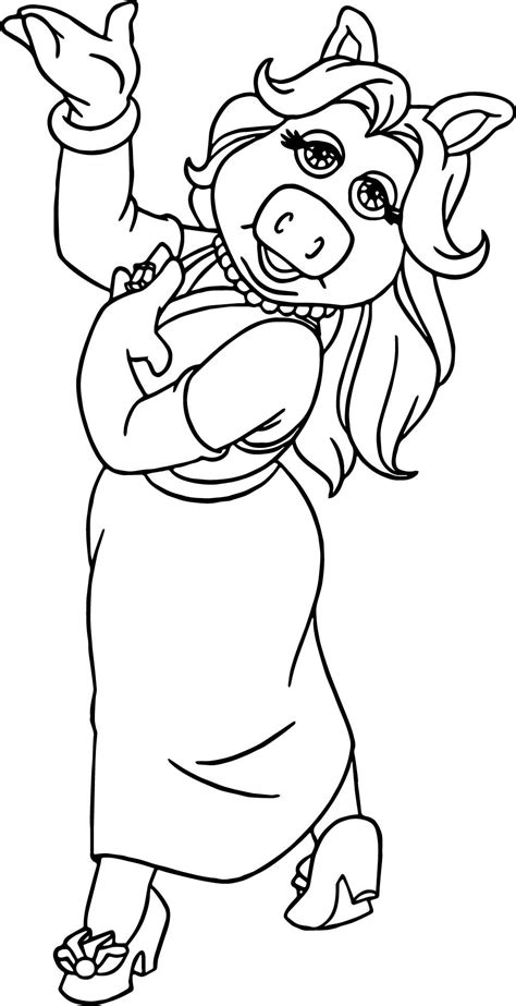 The Muppets Miss Piggy Just Coloring Pages | Wecoloringpage.com