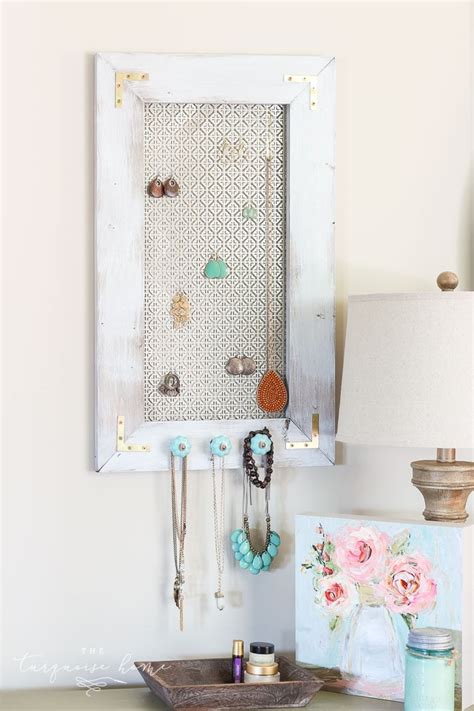 Diy Industrial Jewelry Organizer The Turquoise Home