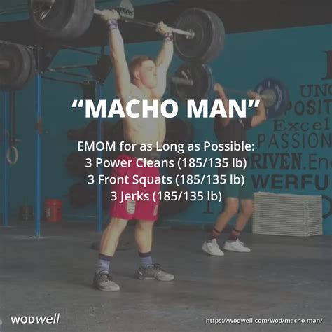 Macho Man Workout Functional Fitness Wod Wodwell Crossfit