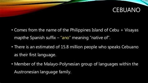 Phonology Of Cebuano Vowels