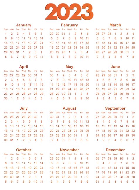 2023 Calendars White Transparent Calendar 2023 With Fresh Color Images