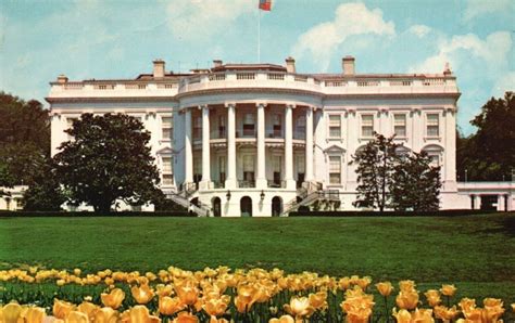 Postcard The White House Executive Mansion South Portico Balcony