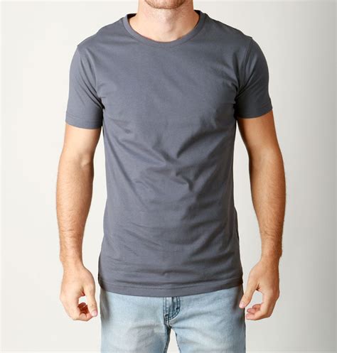 New Mens Basic Crew Neck Tees Cotton Plain T Shirts Casual Slim Fit Tee