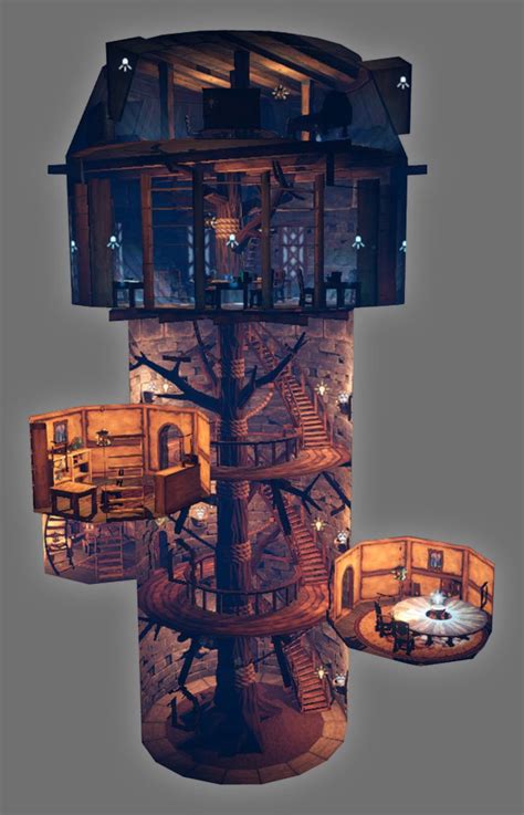 Artstation Wizard Tower Vlado Žabjačan Fantasy House Wizard S Tower Minecraft Architecture