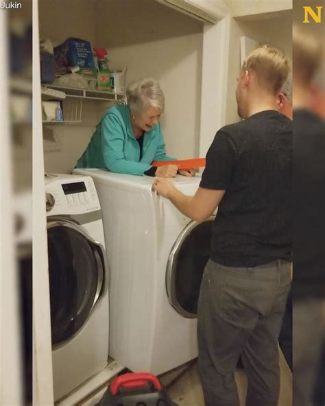 Woman Gets Stuck Behind Dryer 😂 In 2022 Dryer Stick Washing Machine