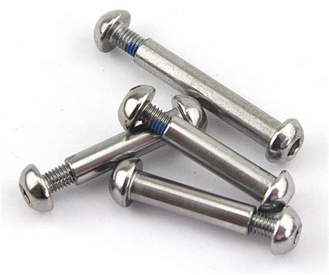 Stainless Steel Hex Drive Binding Barrels And Screws Button Head Nylok
