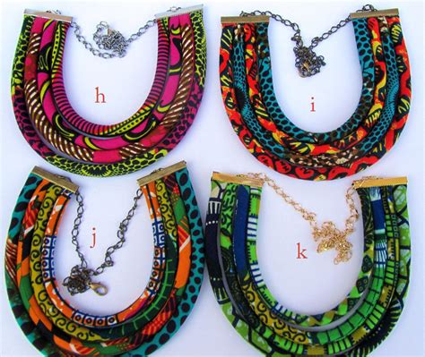 African Style Bib Necklace African Fashion Colorful Tribal Etsy In