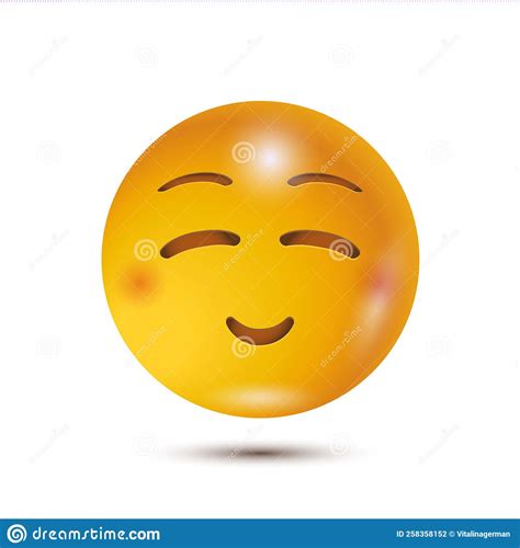Realistic Emoticon Isolated In White Background Vector Emoji Stock