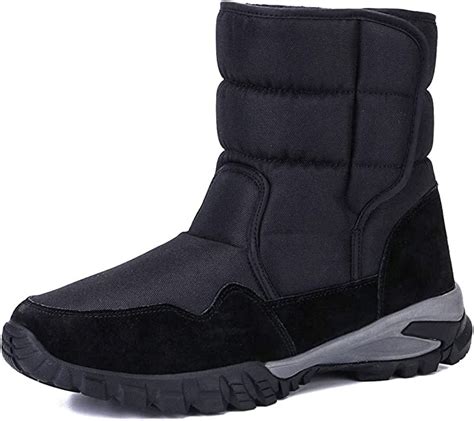 Dadawen Mens Winter Snow Boots Outdoor Waterproof Anti