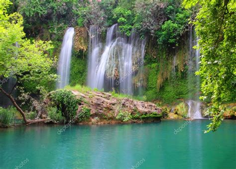 Waterfall In Forest Stock Photo By ©kokhanchikov 26463495
