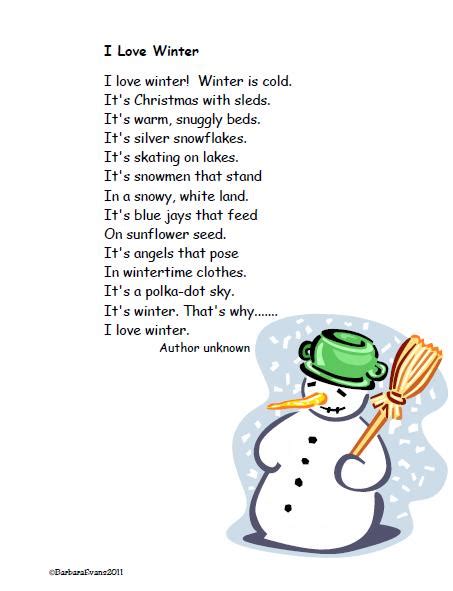 Its About Time Teachers Winter Poem Freebie