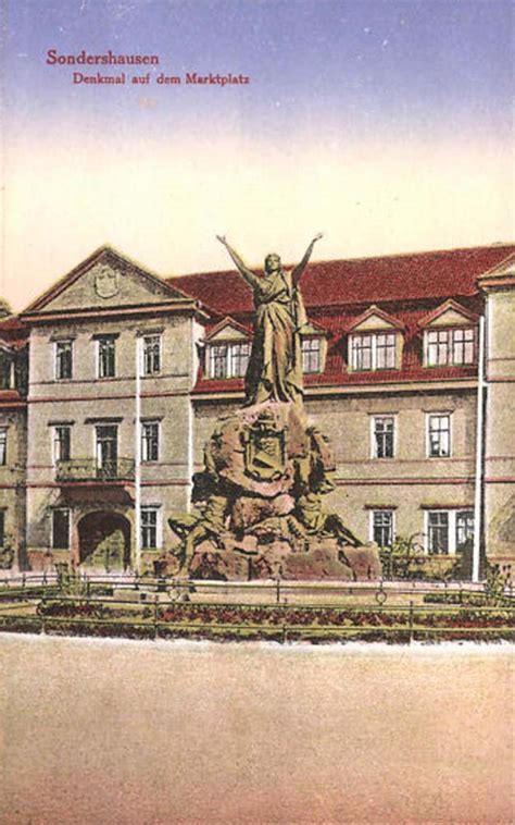 Sondershausen Denkmal Auf Dem Marktplatz