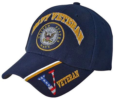 Us Navy Veteran Hat Blue Military Baseball Cap With Logo Emblem Buy