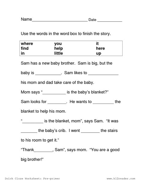 Practice conjunctions, commas, and more with crosswords, story prompts, and other fun printables. 9 Best Images of Dolch Words Worksheets - Dolch Sight ...