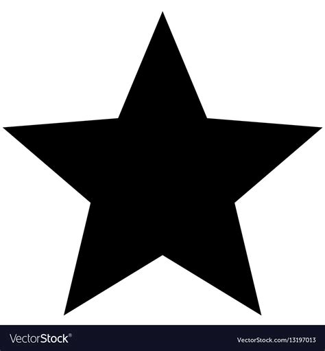 Minimalistic Black Star Icon Template Royalty Free Vector
