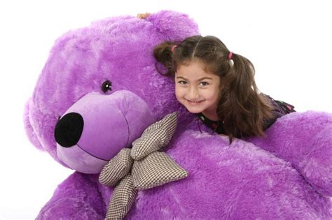 Deedee Cuddles Plush Giant Purple Teddy Bear 5 Ft