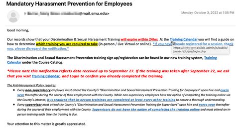 Mandatory Harassment Prevention For Employees Phishing