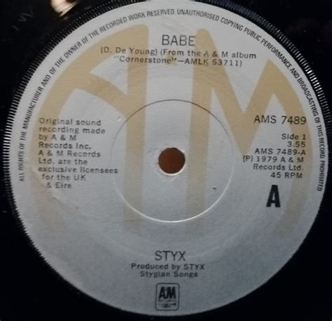 Styx Babe 1979 Vinyl Discogs