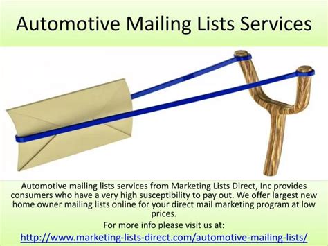 Ppt Automotive Mailing Lists Services Powerpoint Presentation Free