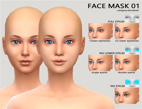 Skindetailfacemask 01 Downloadmediafire Sims 4 The Sims 4 Skin