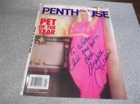 Penthouse PET POY Elizabeth Hilden Autograph Signed JANUARY 1997 COVER