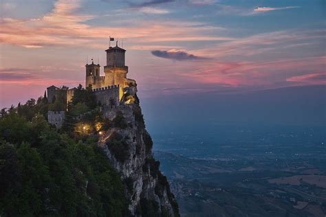 San Marino And The Sunset Photo Of The San Marino Castle A Flickr