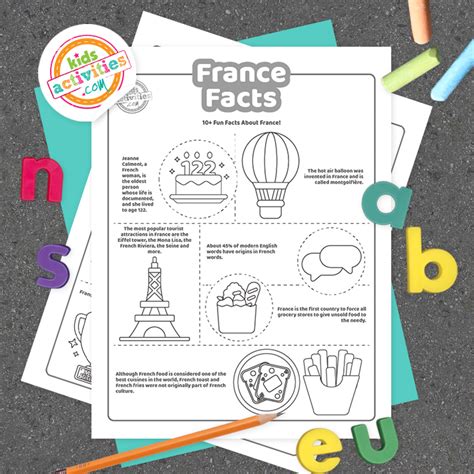 France Facts To Print And Color Kids Activities Blog