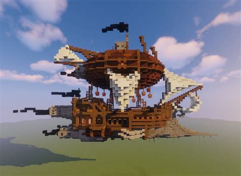 Steampunk Ship Minecraft Architecture Minecraft Houses Minecraft