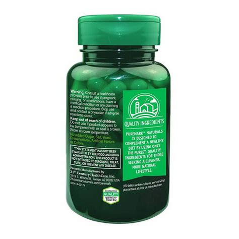 21st century puremark naturals probiotic vegetarian capsules 60 ea