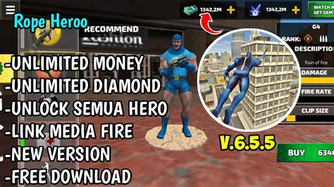 Download Game Rope Hero Mod Apk Version 655 Unlimited Moneyy