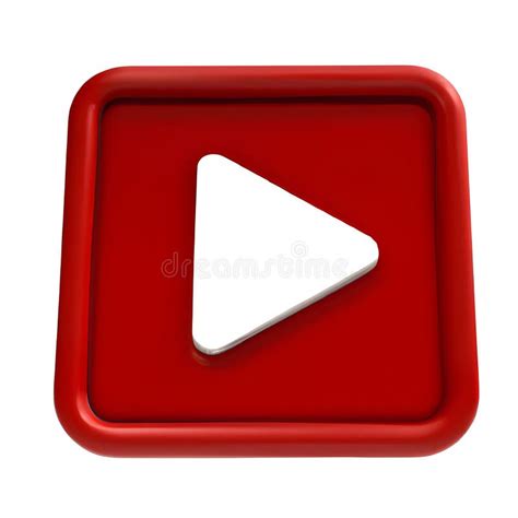 Ai Generated Illustration Of A Red Play Button Icon Stock Illustration