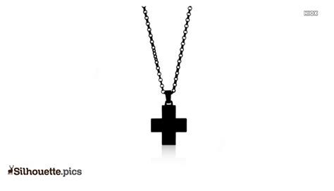 Cross Necklace Clipart Cross Pendant Silhouette Silhouettepics