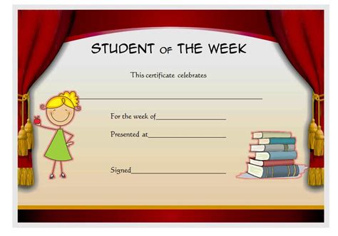 student   week certificate templates  ideas