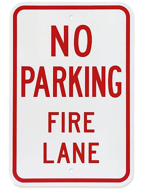 No Parking Fire Lane Sign 12 X 18 H 2531 Uline
