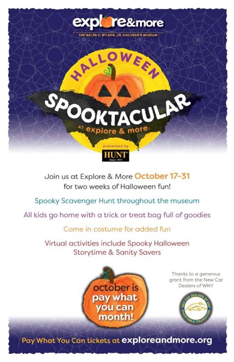 Explore And More Childrens Museum Spooktacular October 29 To 31 2020