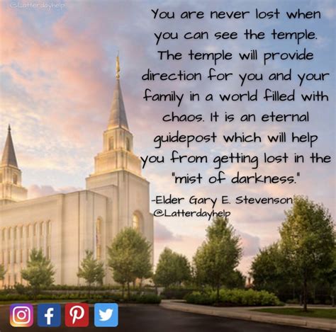 You Are Never Lost When You Can See The Temple Latterdayhelp Quotes